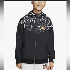 Nike Black and White Graphic Windbreaker